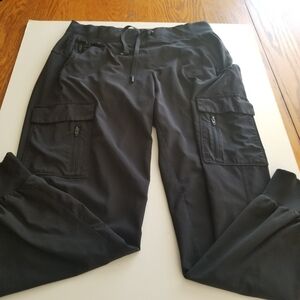 All In Motion Black Cargo Jogger Pants with Secure Zip Pockets